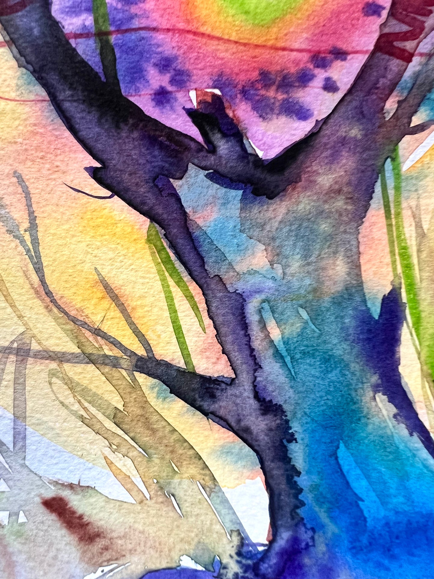 Original watercolor painting: The Tree Of New Beginnings