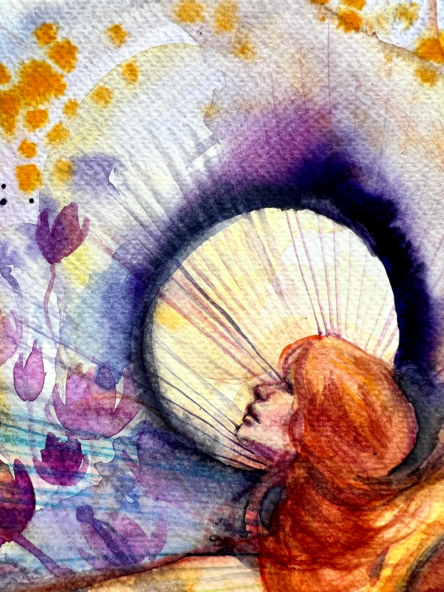 Original watercolor painting: Liberated Bloom