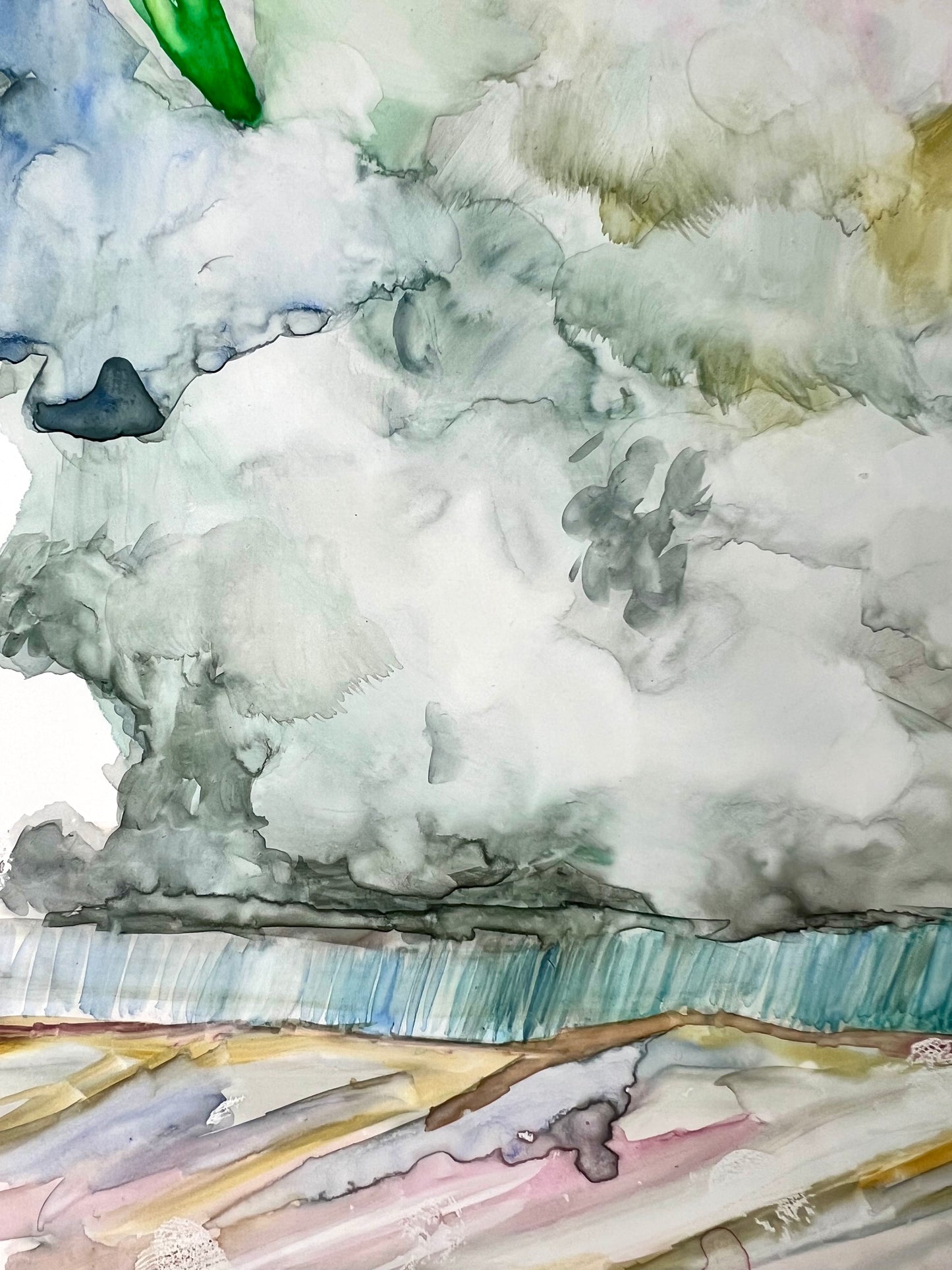 Original watercolor painting: All That Rain Promises