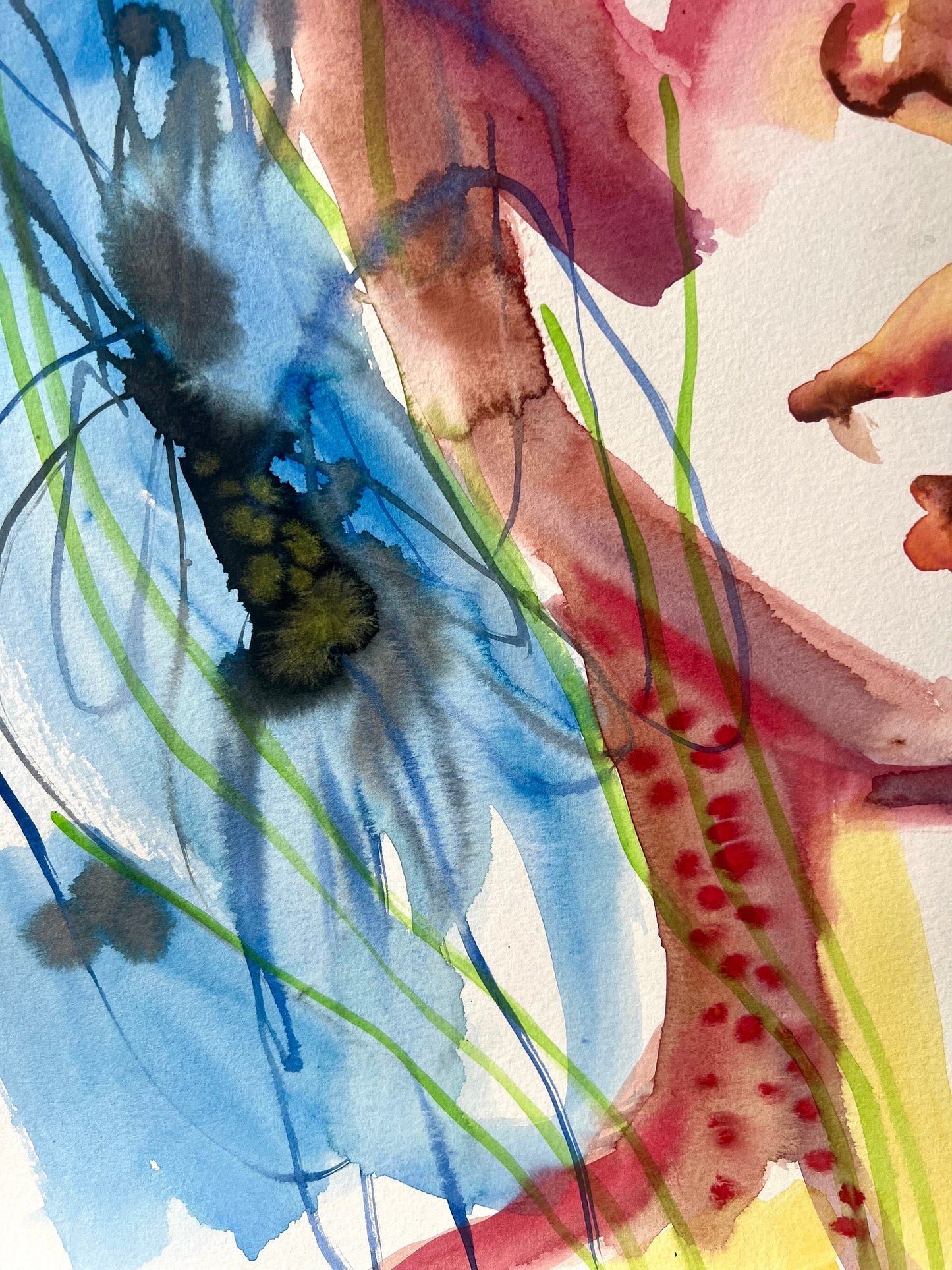 Original, watercolor, painting: Emotional Awakening