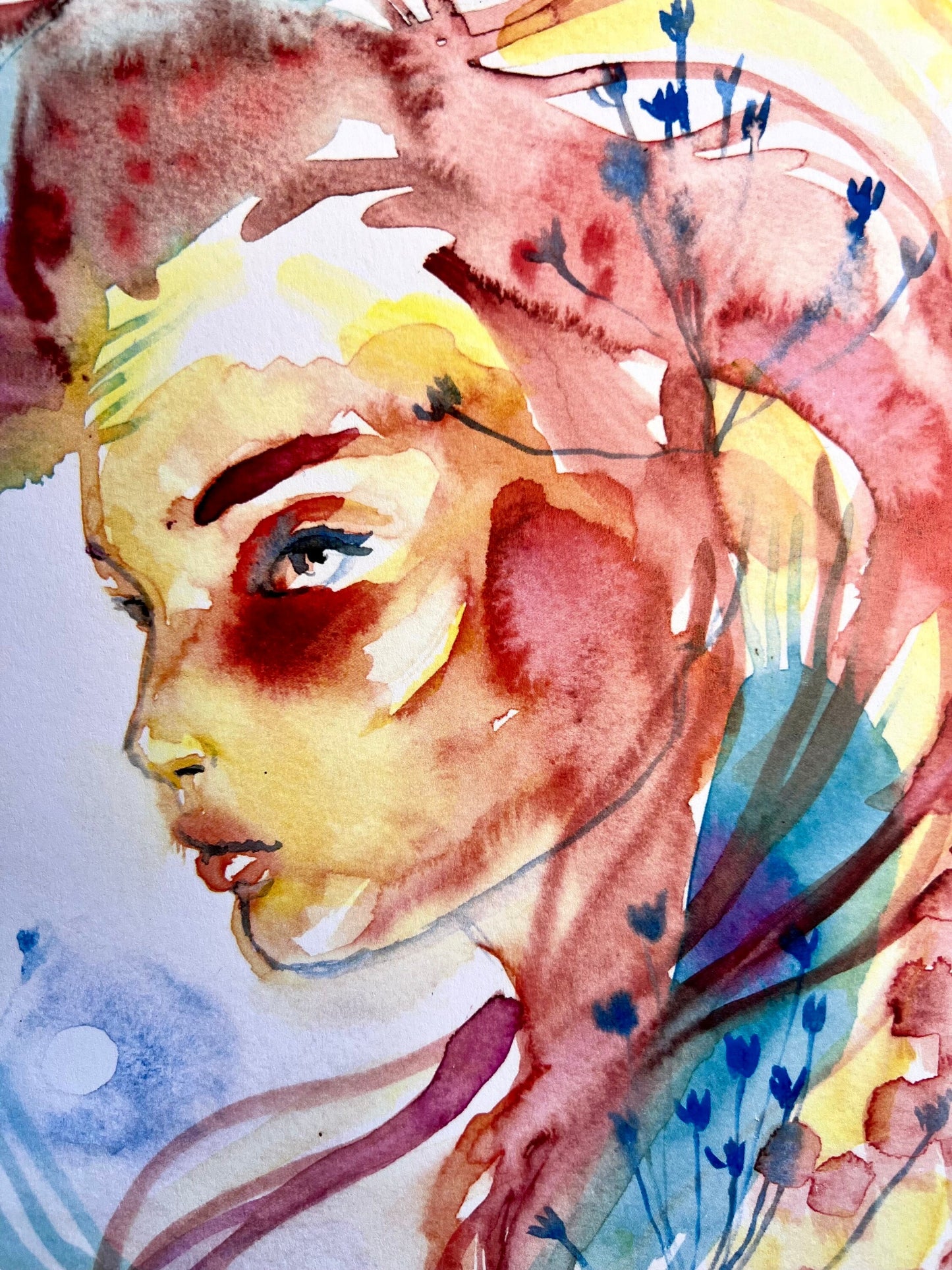 Original watercolor print: Working The Magic