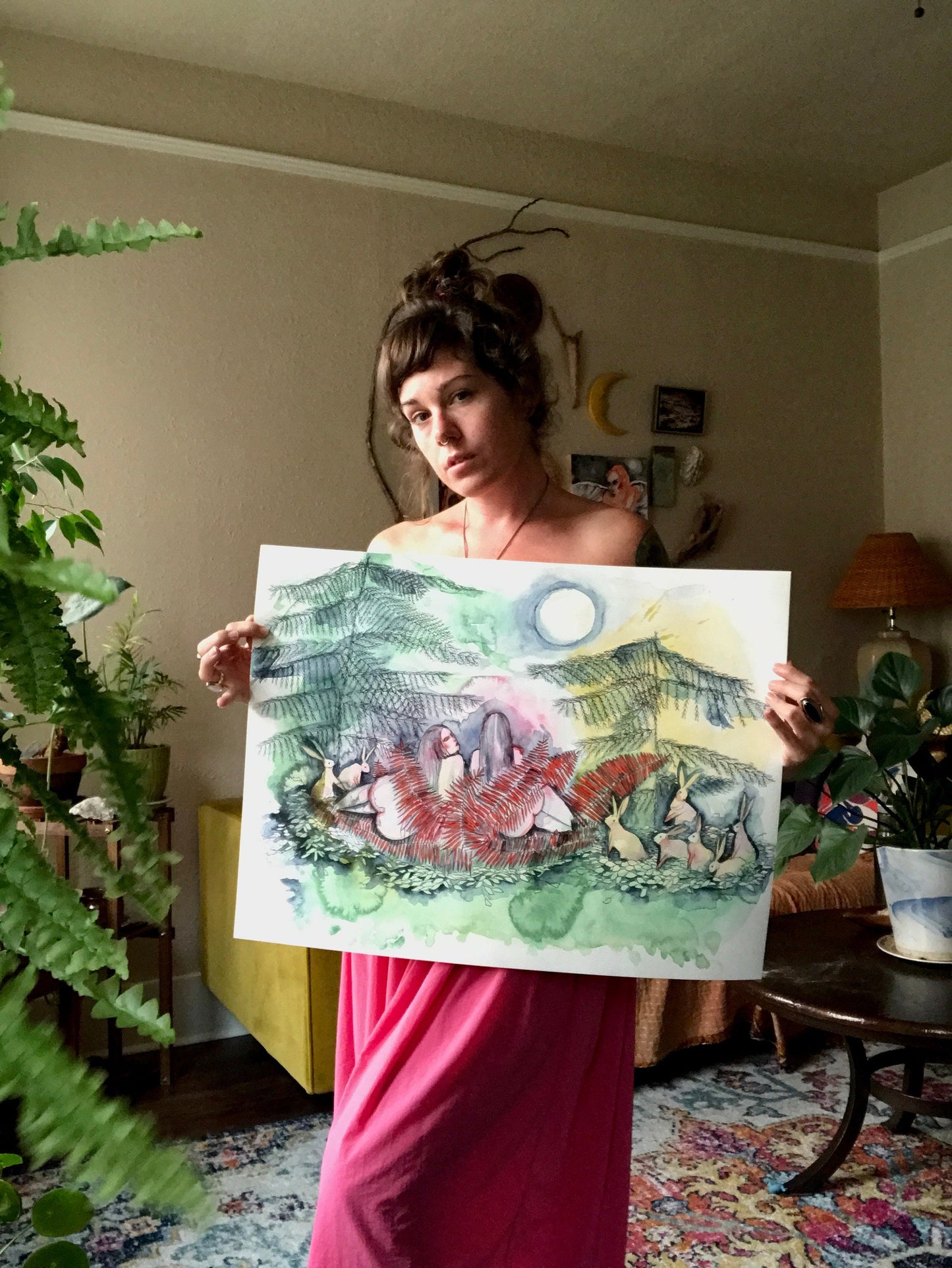 The Lunar Gathering 18x24 (original art giclee print)