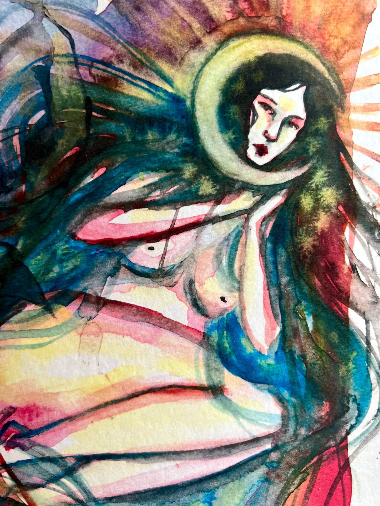 Original art, print: The Dreaming Flower