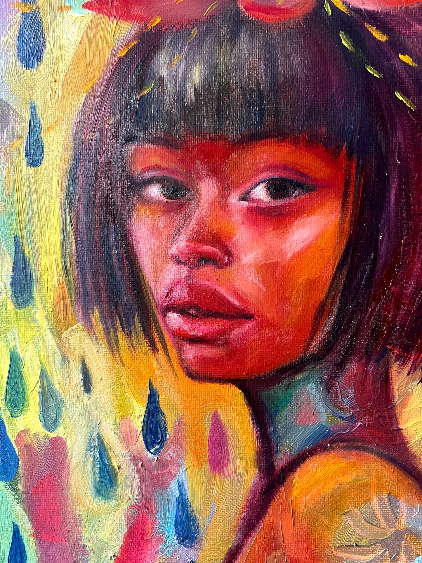 Original oil painting: Lotus Light