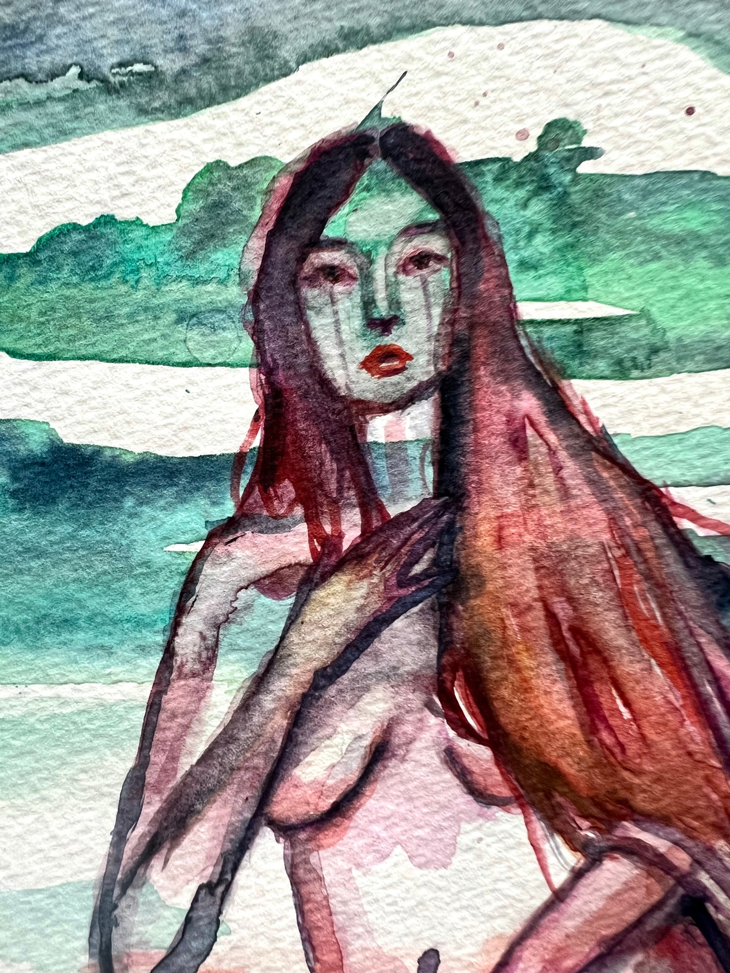 Original watercolor painting: Oceans Of Truth