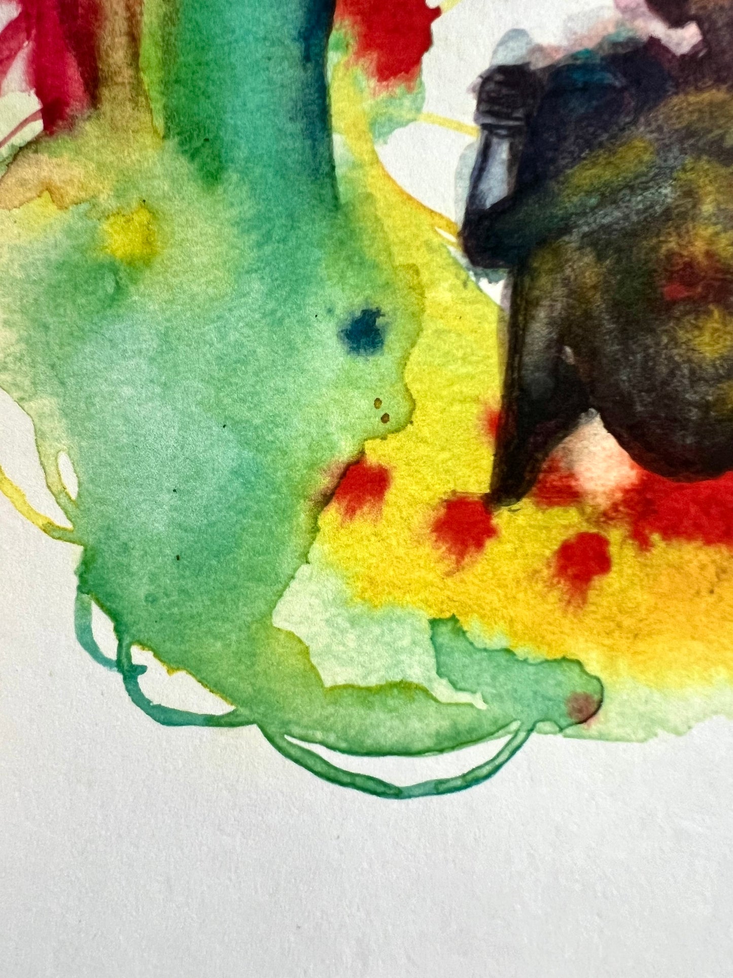 Original watercolor print: Somewhere Under The Rainbow