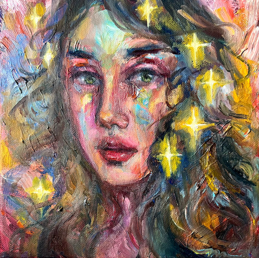 Original oil painting: Stargazer