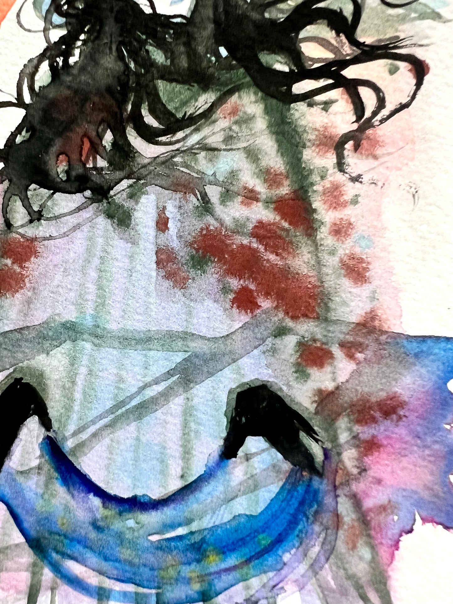 Original watercolor painting: As Above So Below
