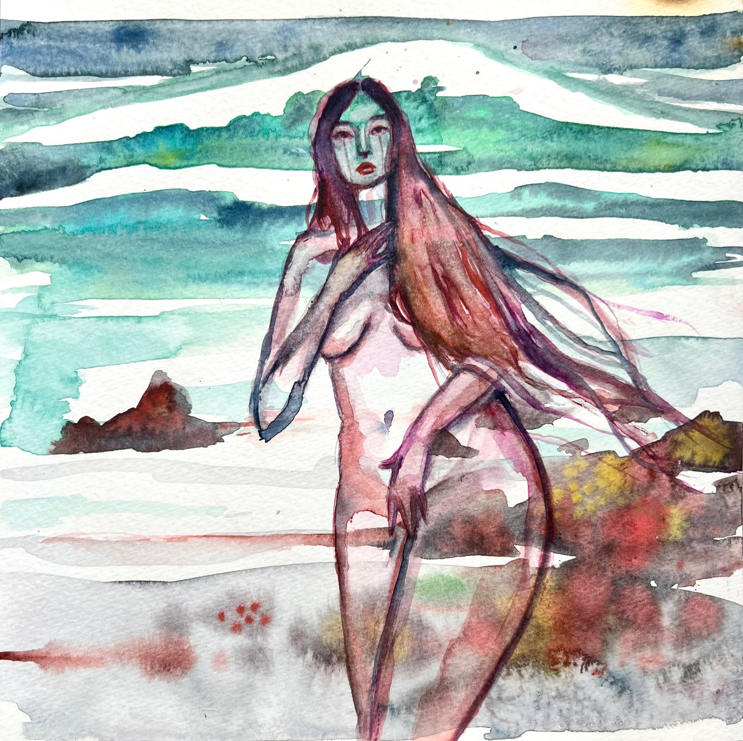 Original watercolor painting: Oceans Of Truth