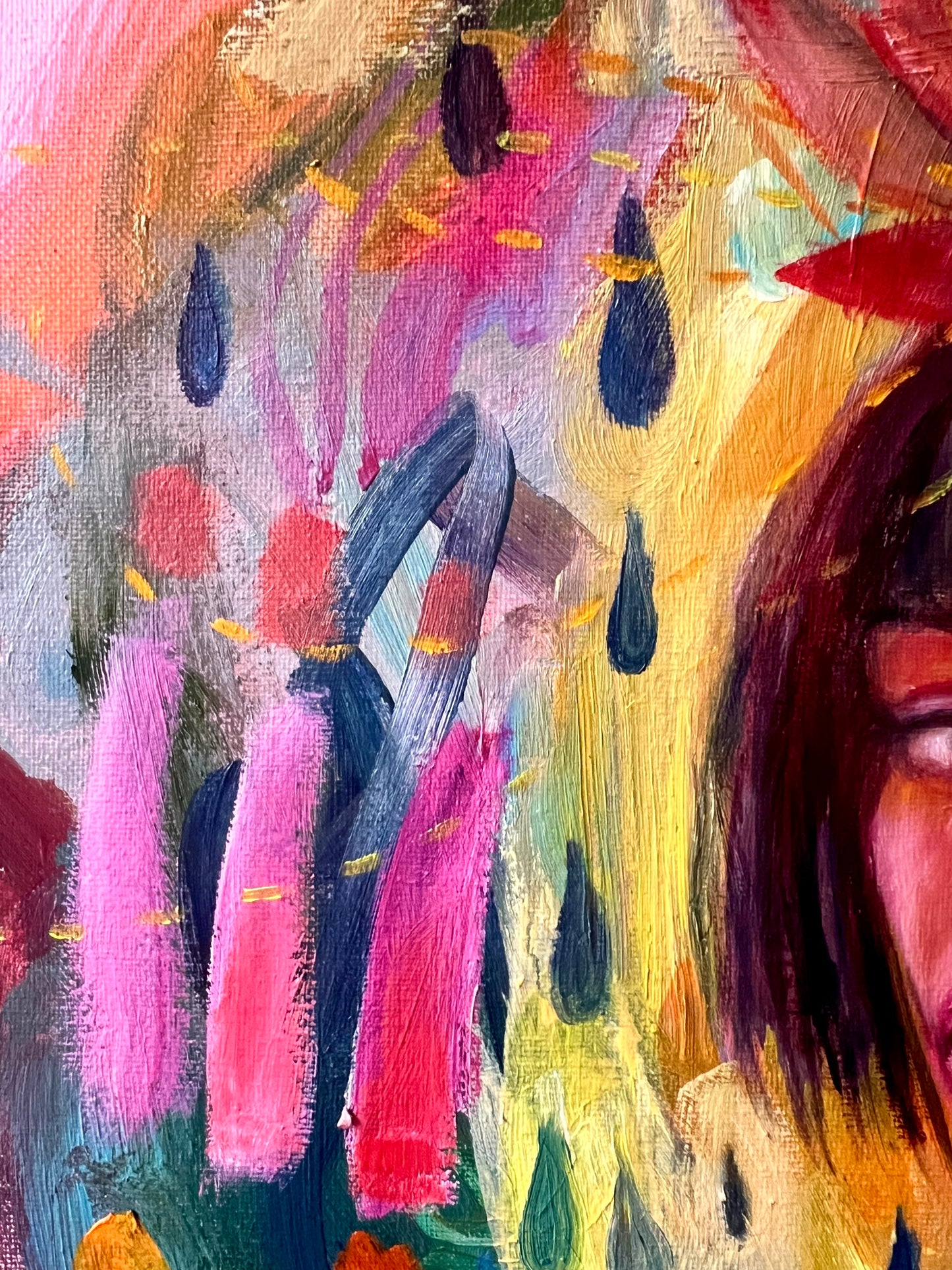 Original oil painting: Lotus Light
