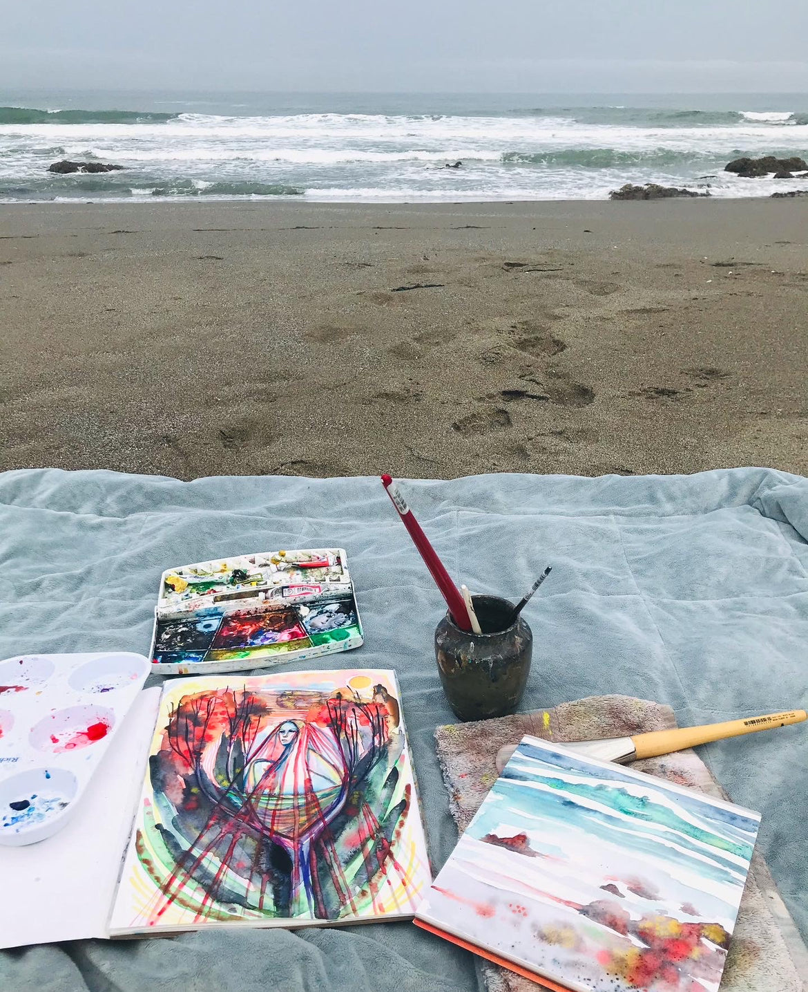 Original watercolor painting: Oceans Of Truth
