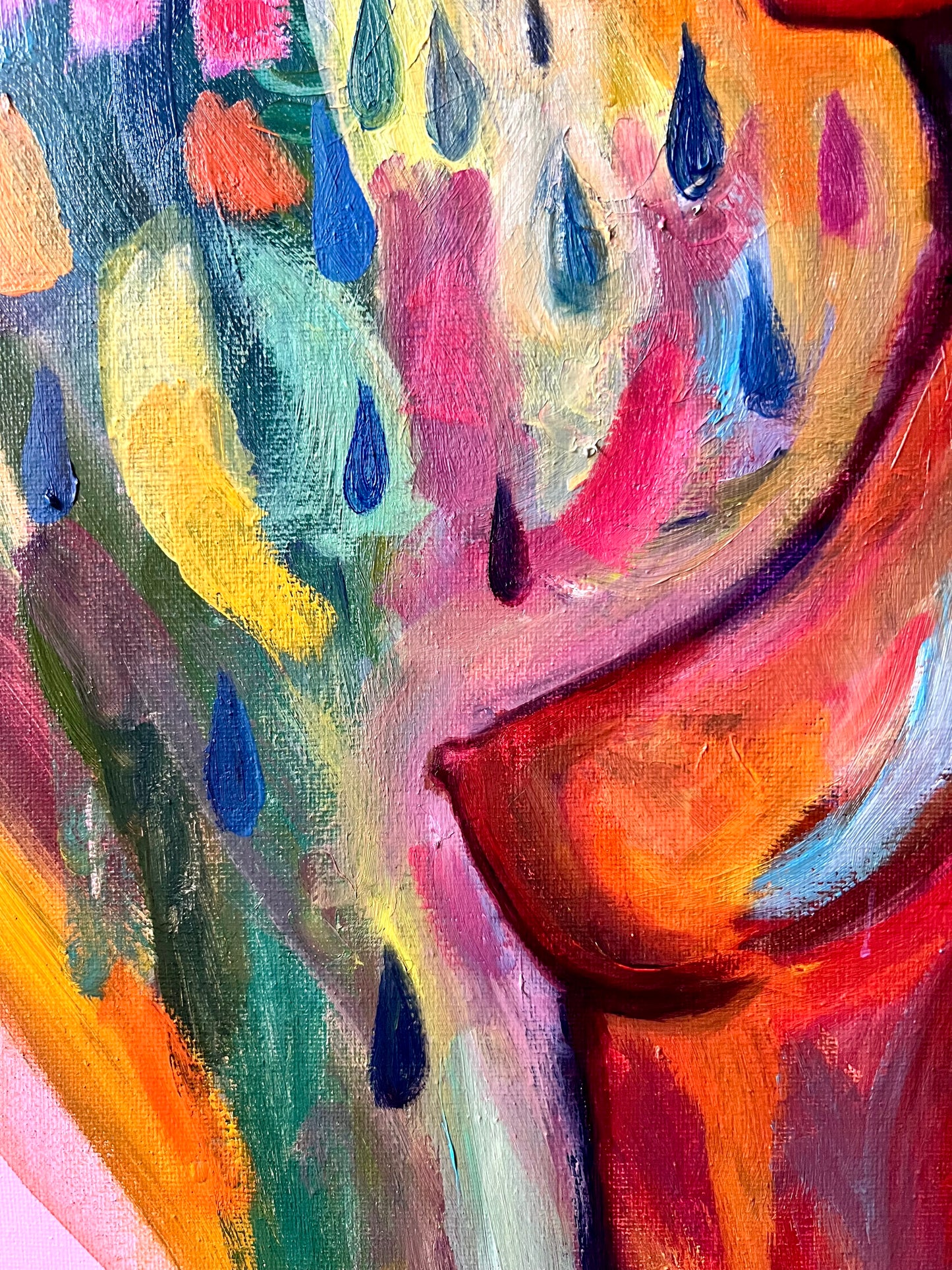 Original oil painting: Lotus Light