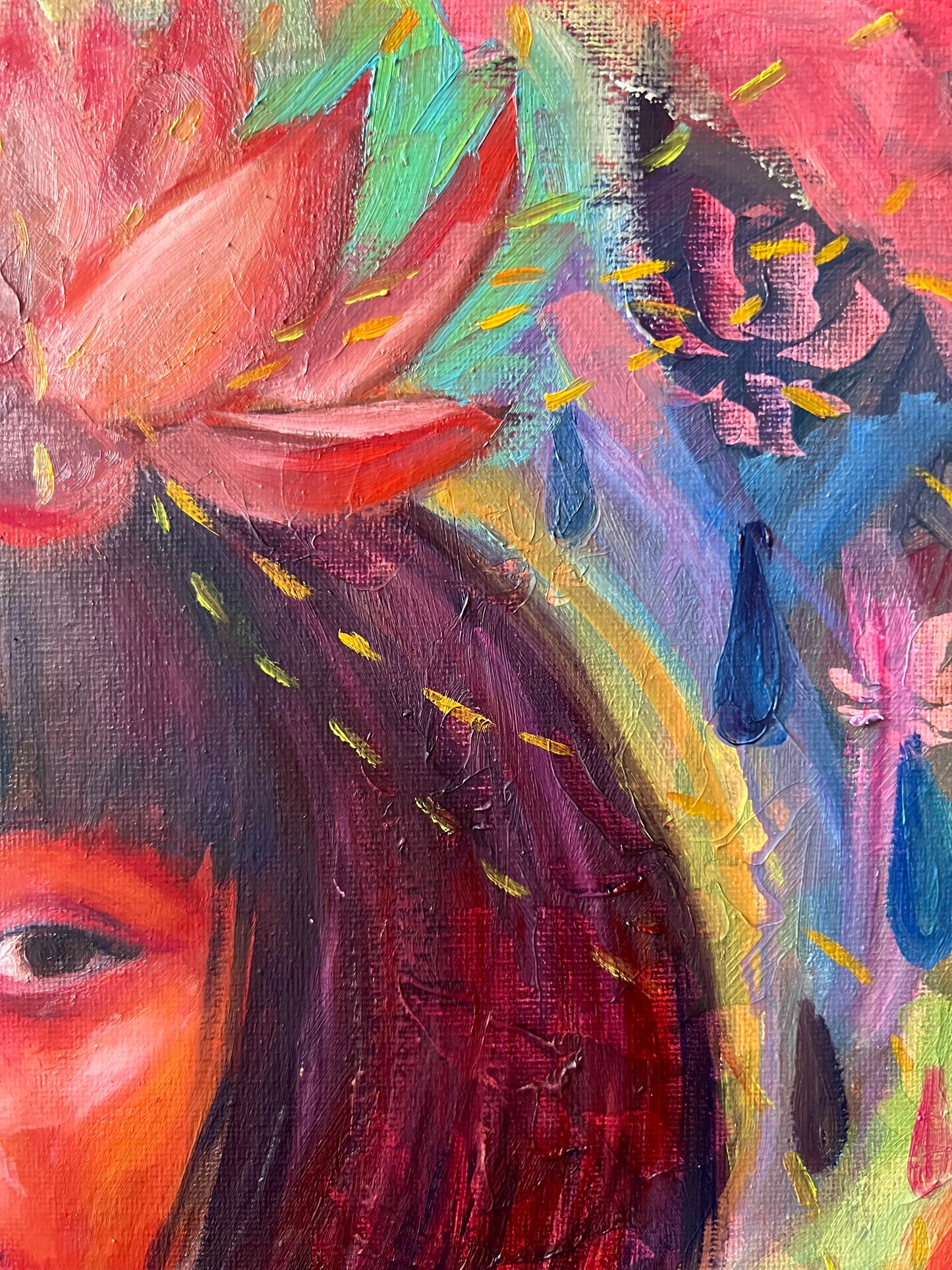 Original oil painting: Lotus Light