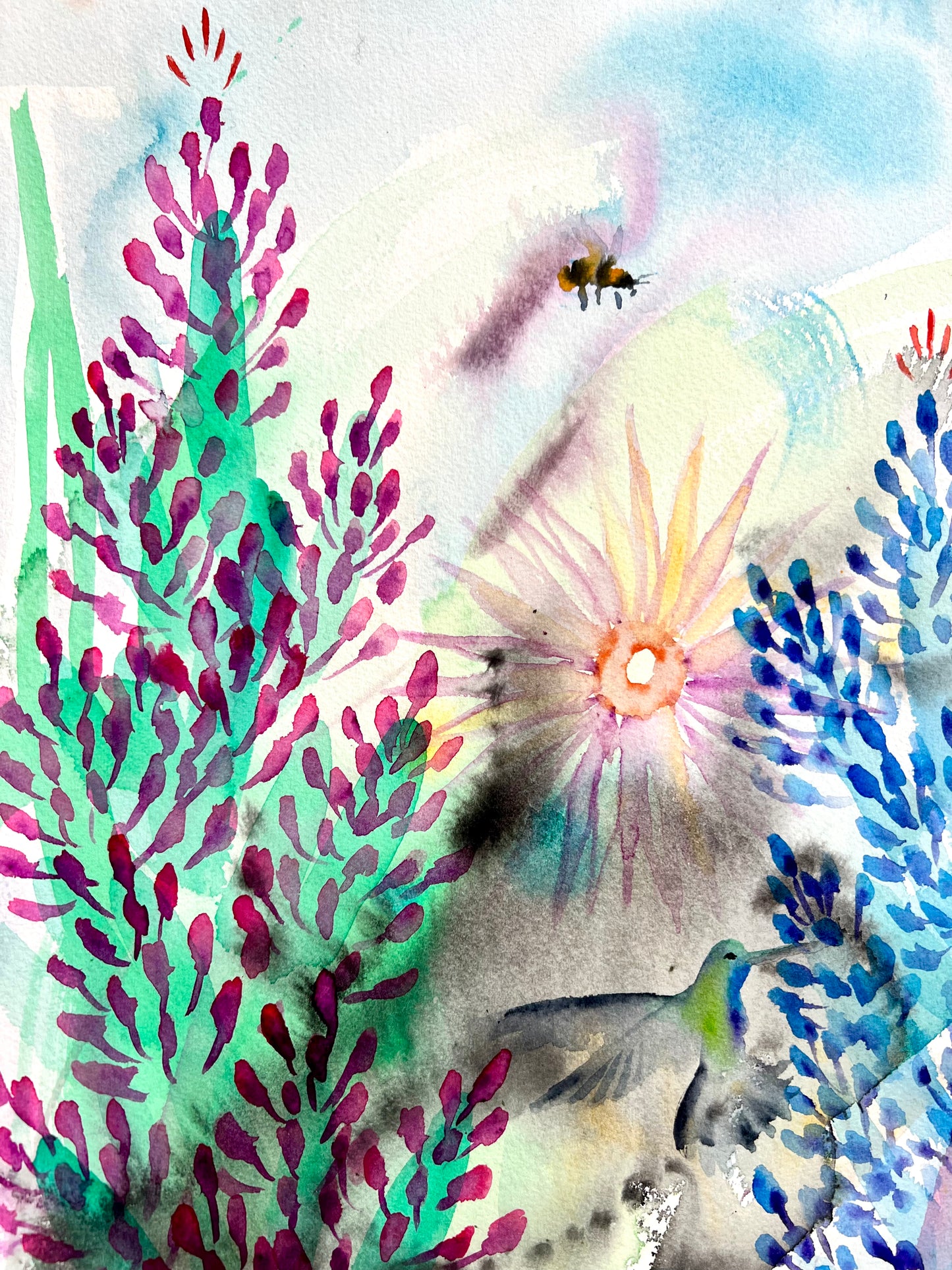 Original watercolor painting: Homecoming