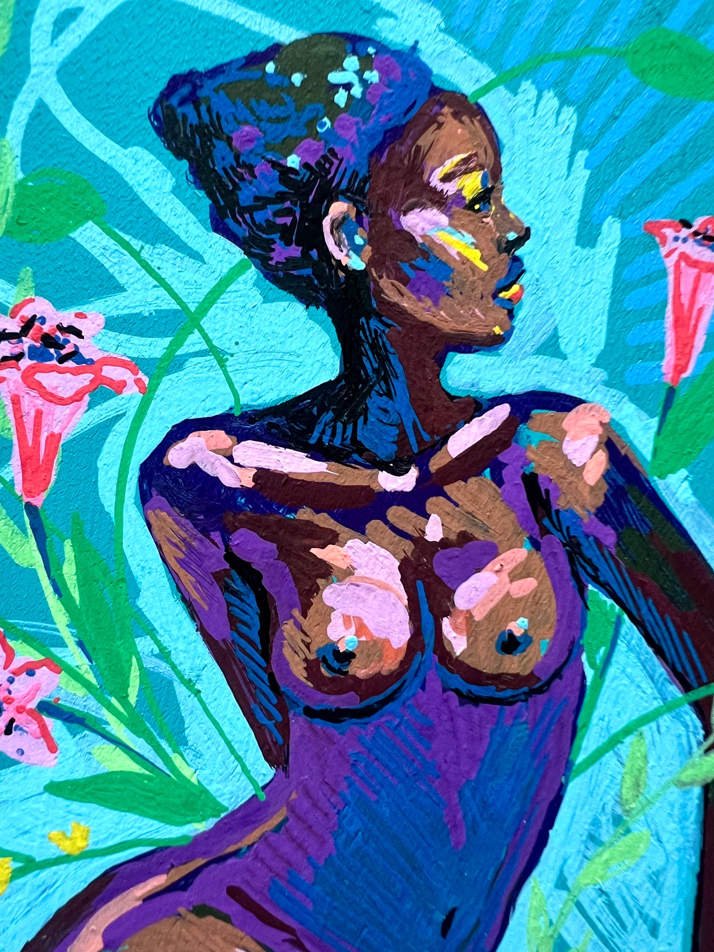 Posca painting: Shaded By The Lillies