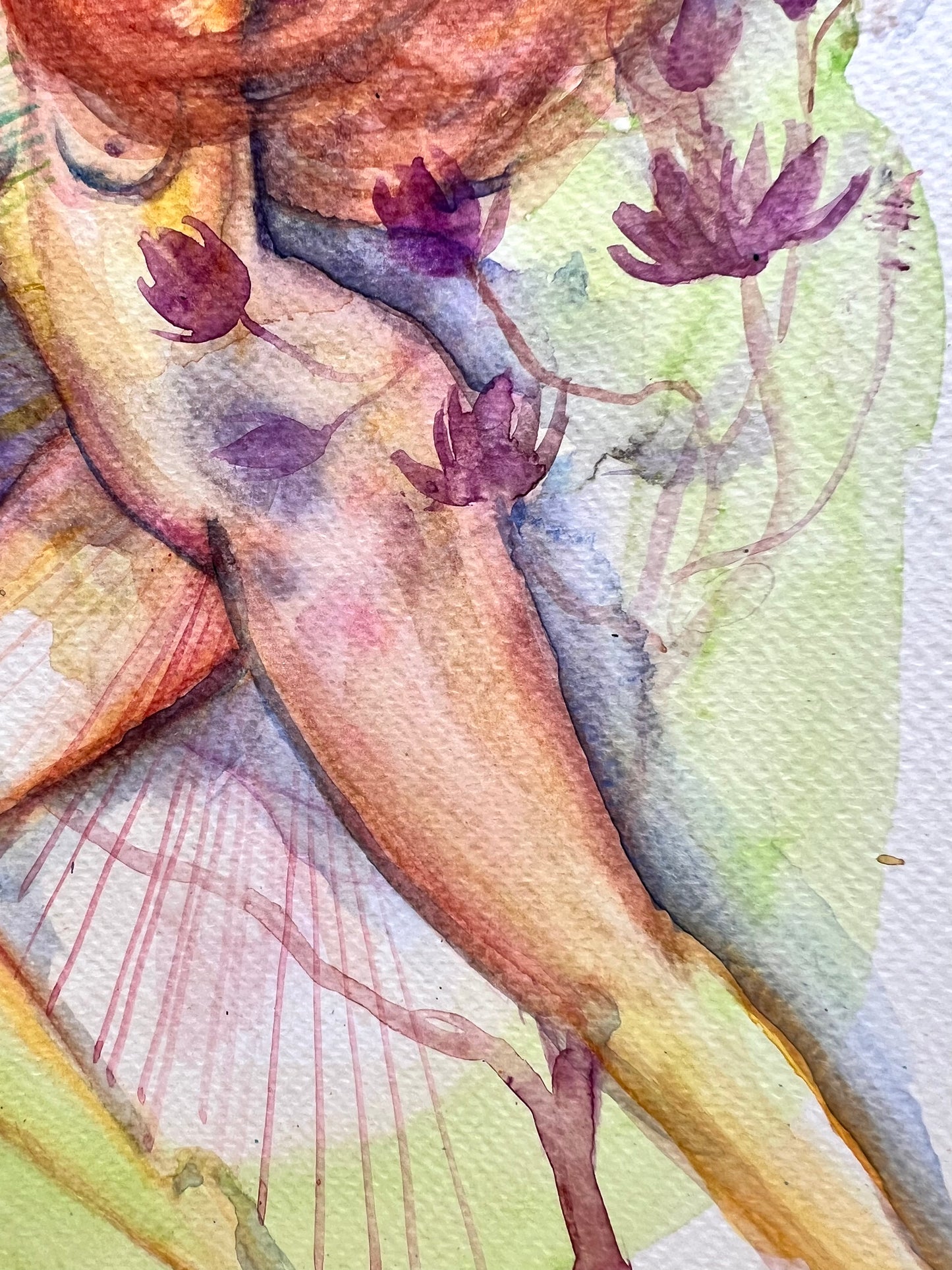 Original watercolor painting: Liberated Bloom