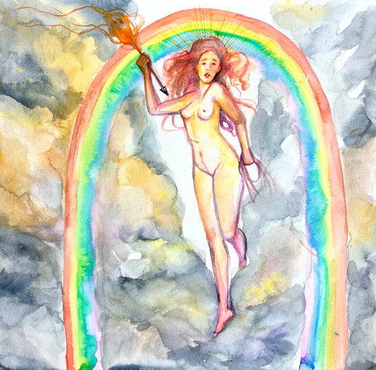 Original watercolor painting: A Storm Is Coming