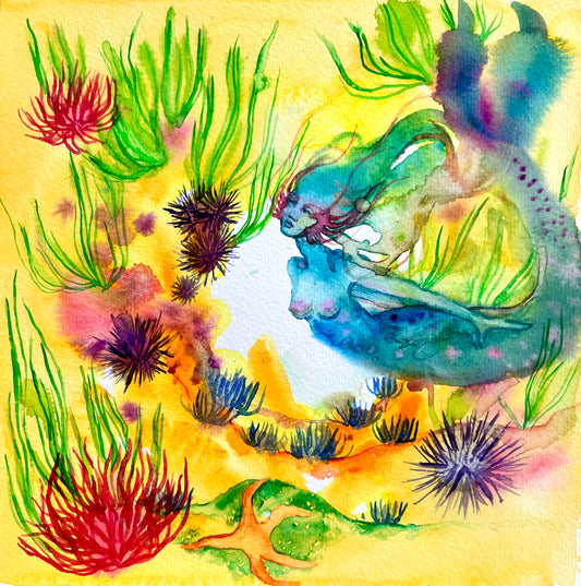 Original watercolor painting: Here Within