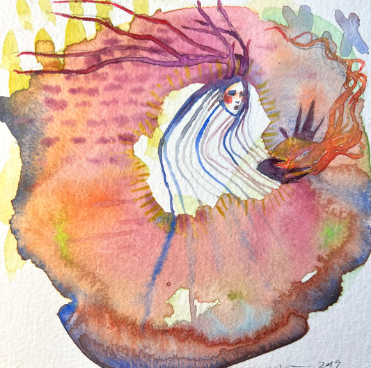 Original watercolor painting: Open The Portal