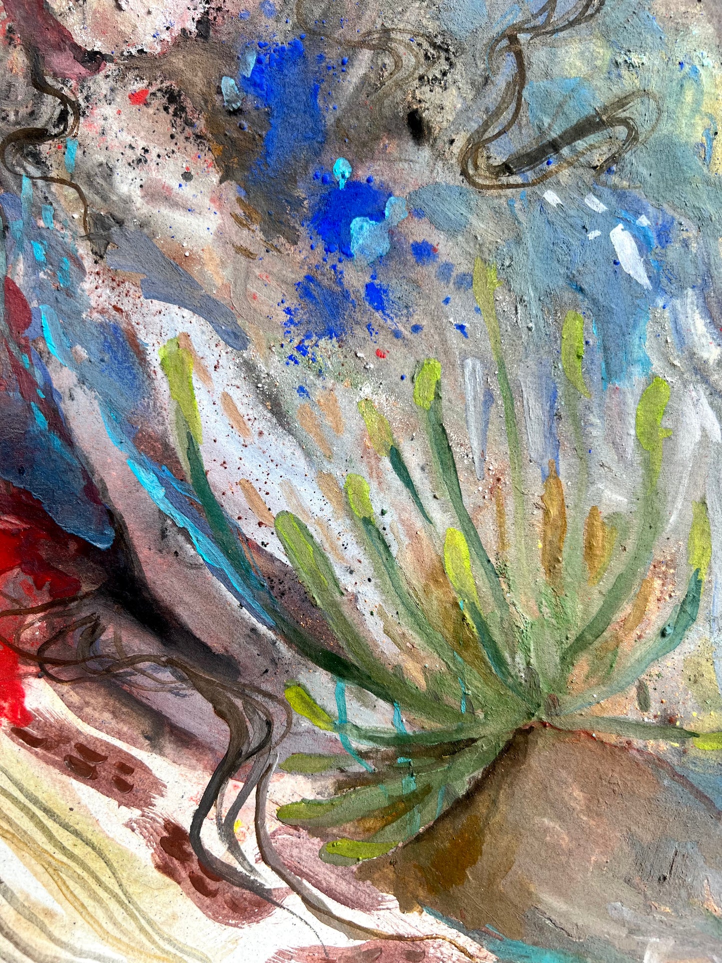 Original mixed media piece: Severed Roots