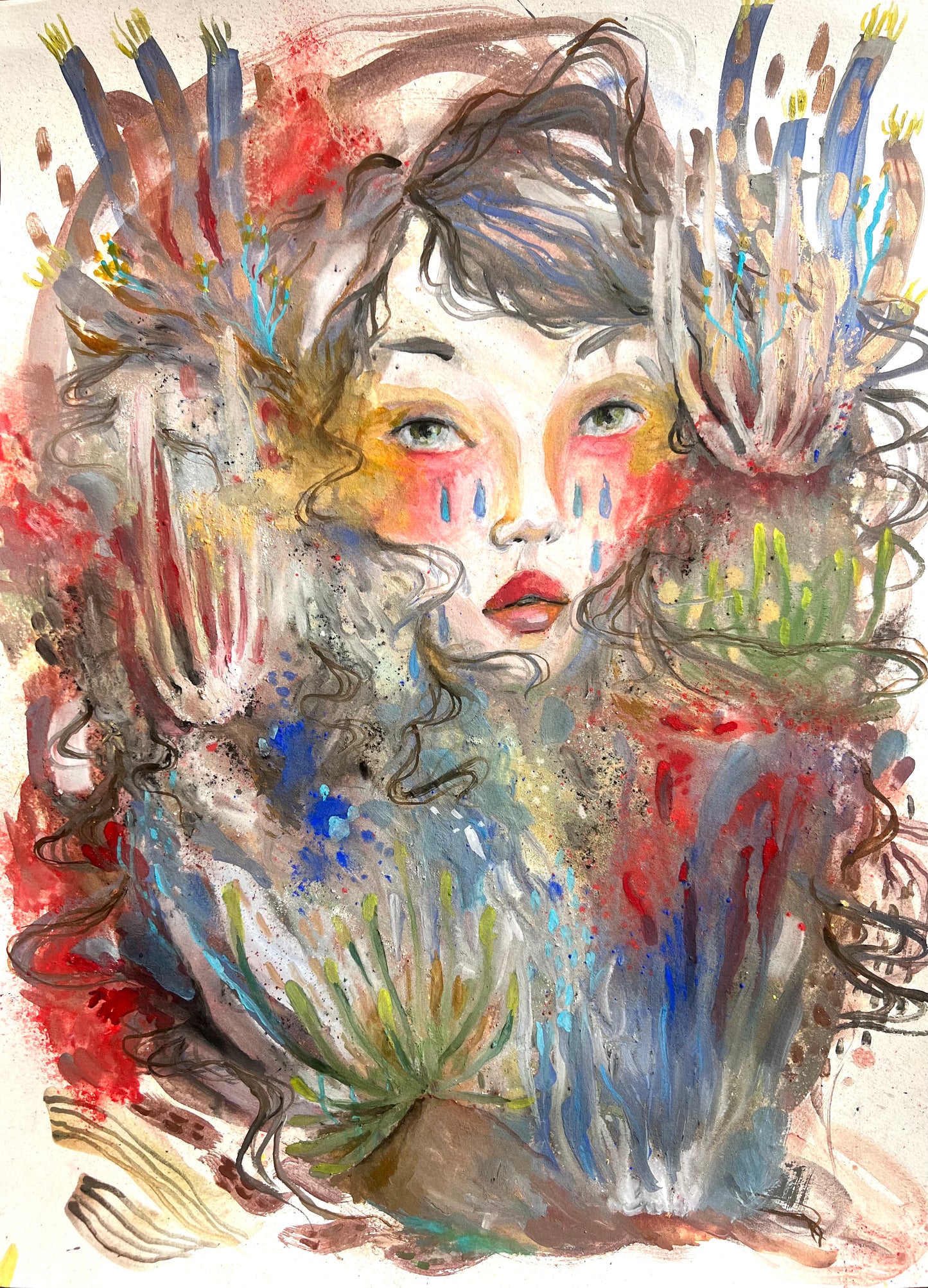Original mixed media piece: Severed Roots