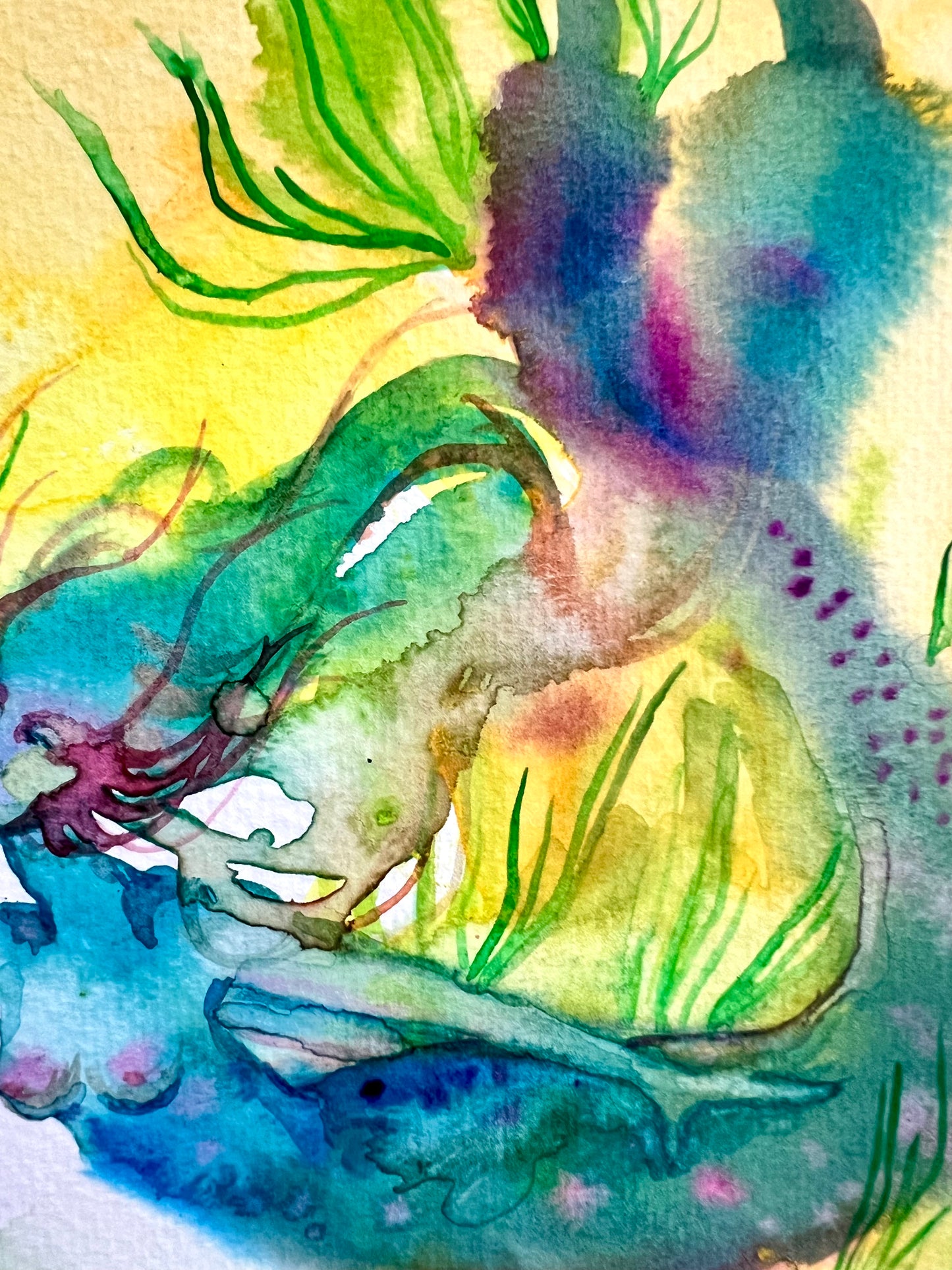 Original watercolor painting: Here Within