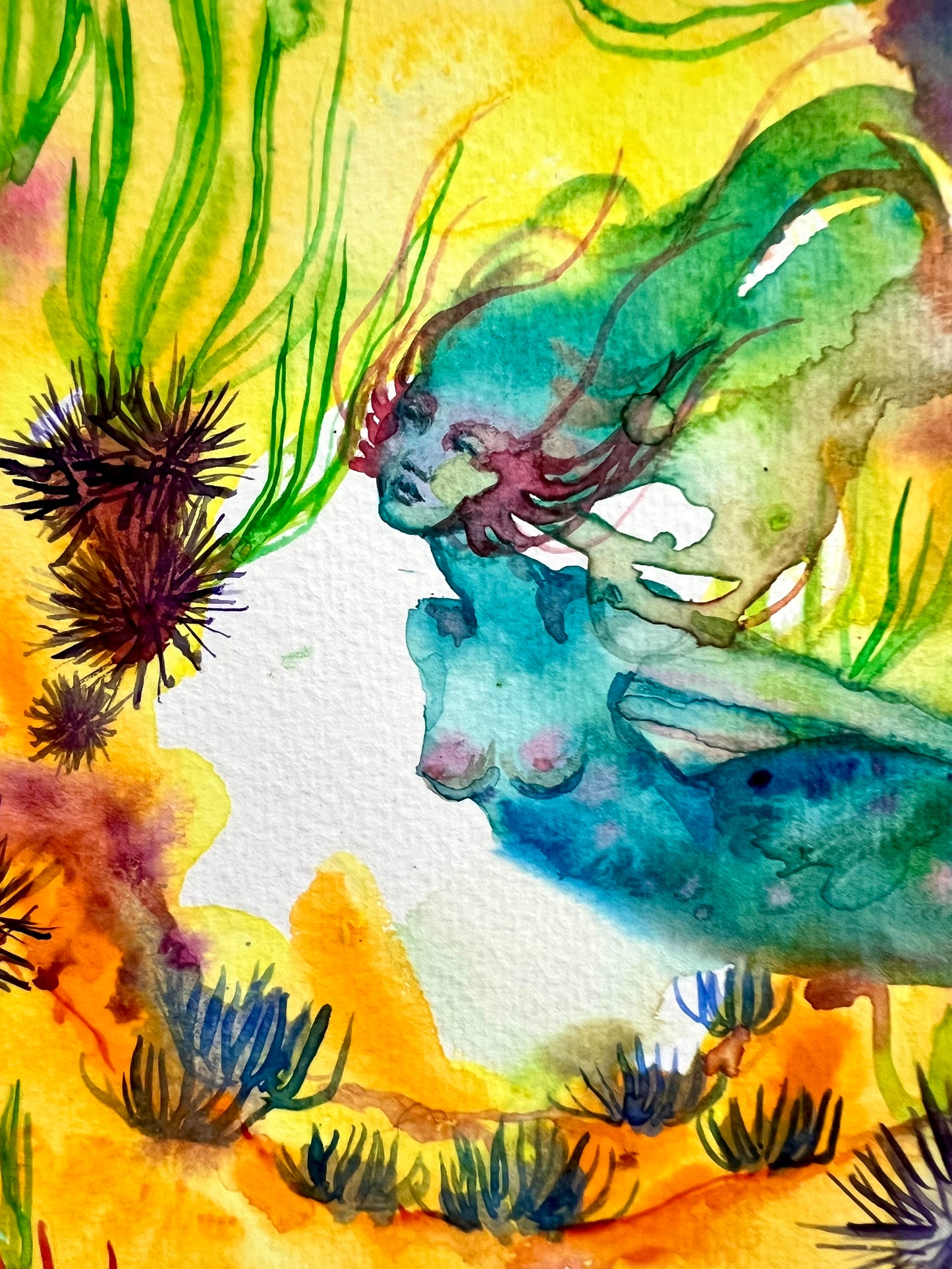 Original watercolor painting: Here Within