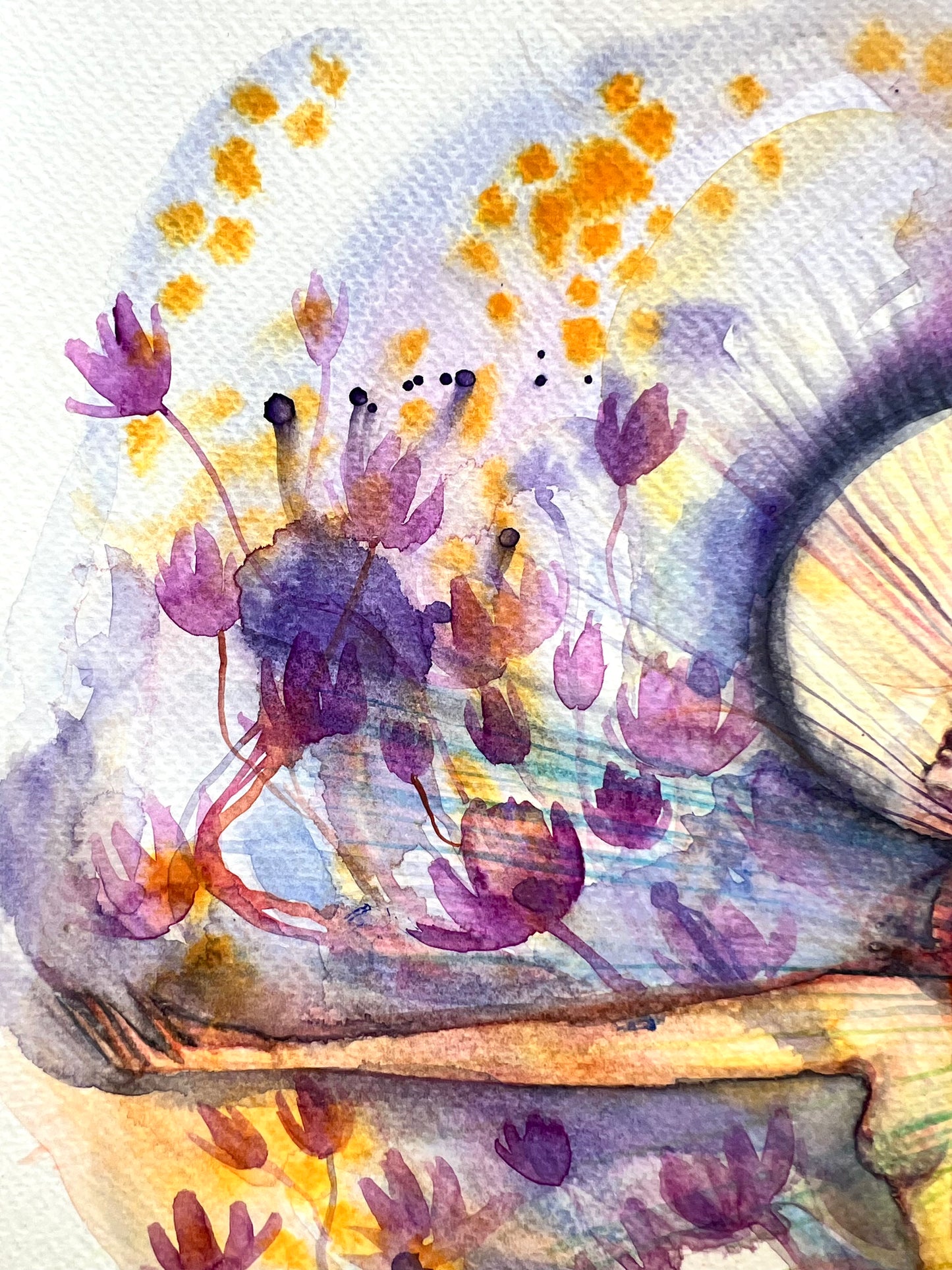 Original watercolor painting: Liberated Bloom
