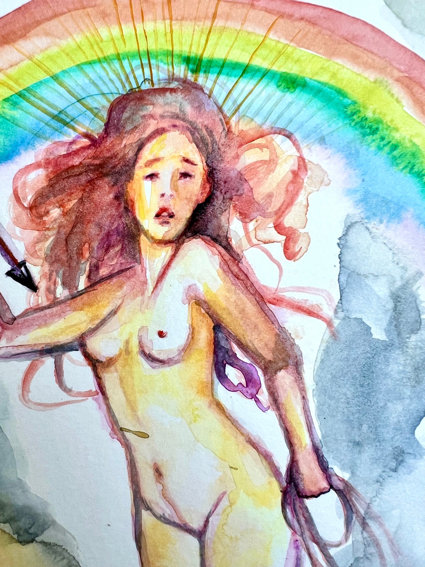 Original watercolor painting: A Storm Is Coming