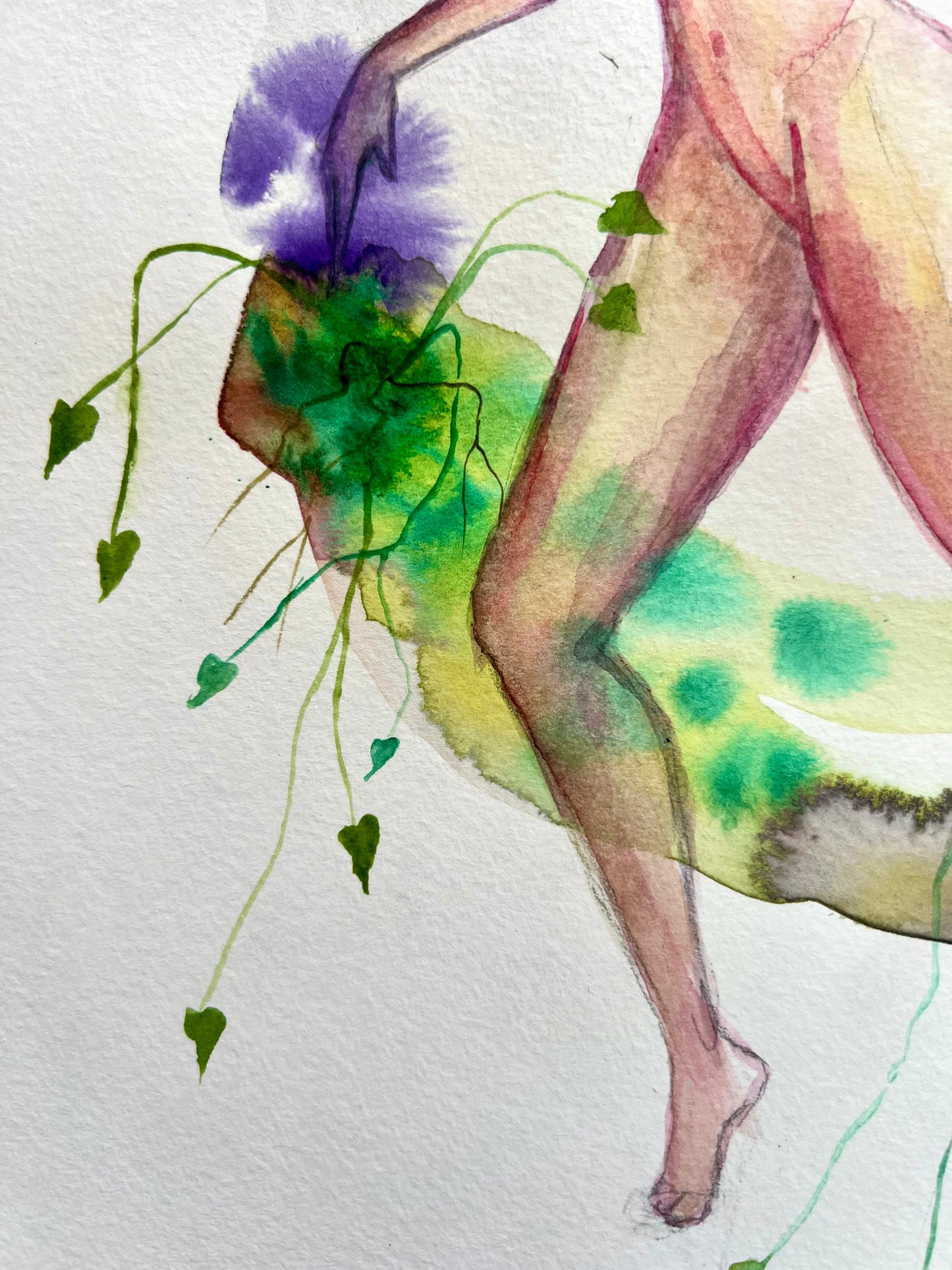 Original watercolor painting: The Severing The Mending