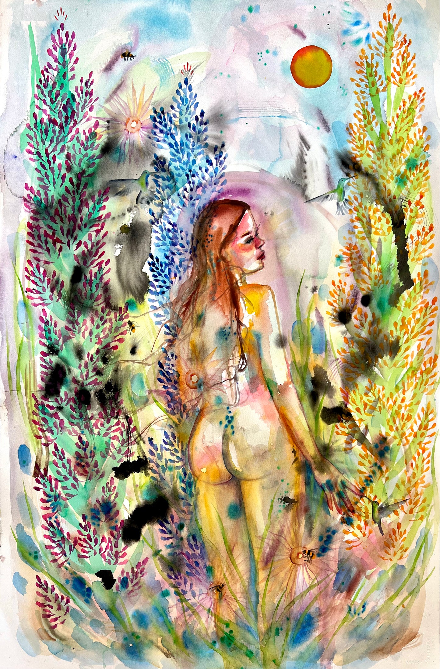 Original watercolor painting: Homecoming