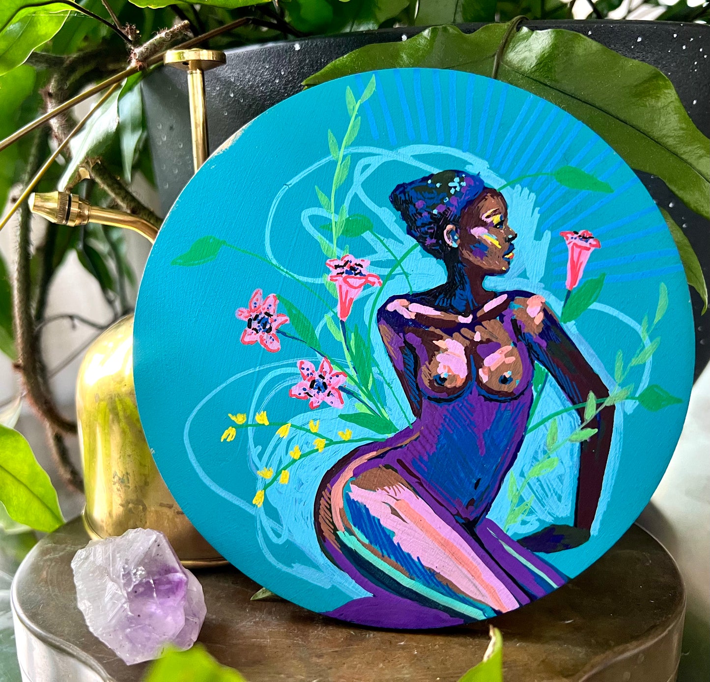 Posca painting: Shaded By The Lillies