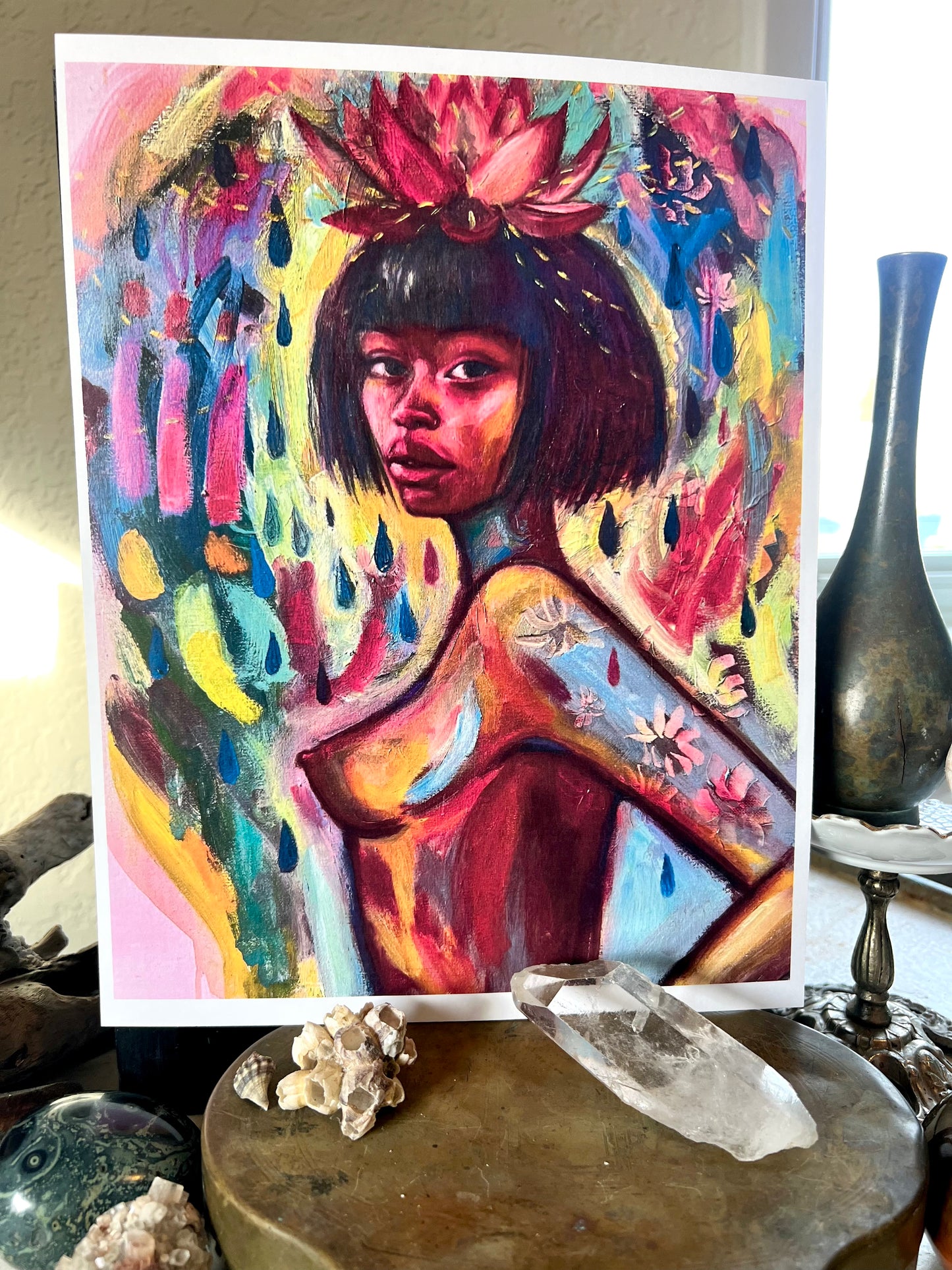 Oil painting print: Lotus Light