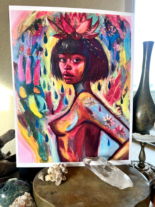 Oil painting print: Lotus Light