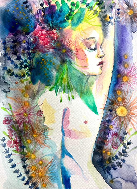 Original watercolor painting: Heavy Water