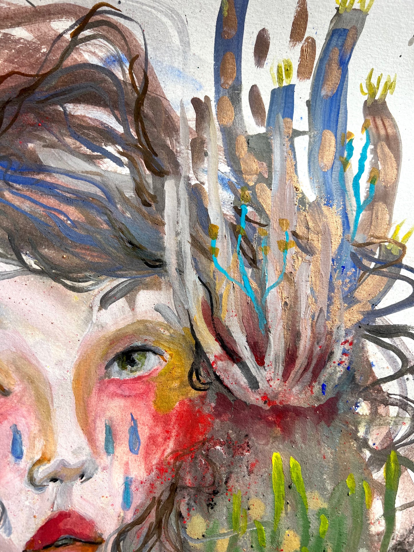 Original mixed media piece: Severed Roots