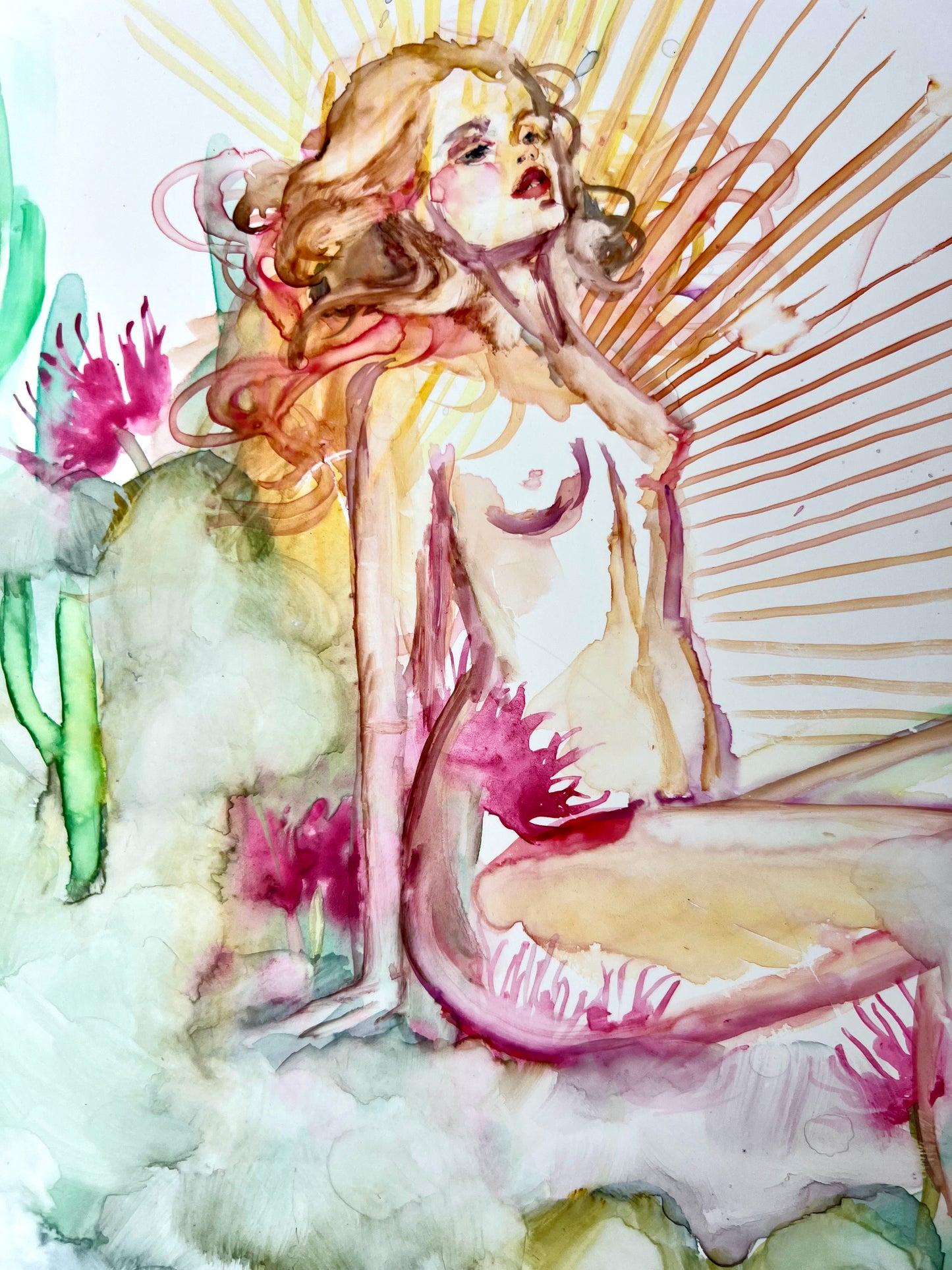 Original watercolor painting: All That Rain Promises