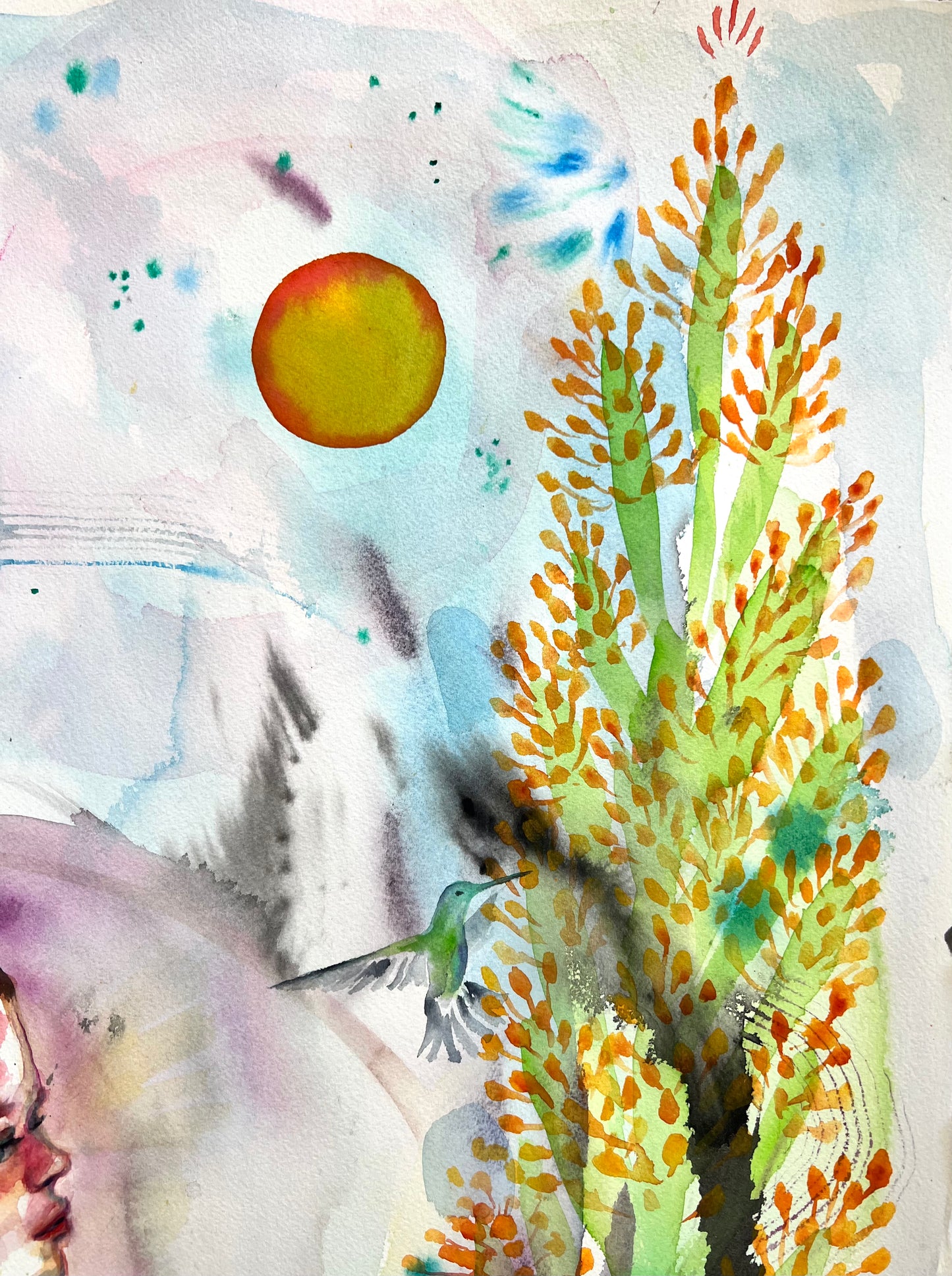 Original watercolor painting: Homecoming