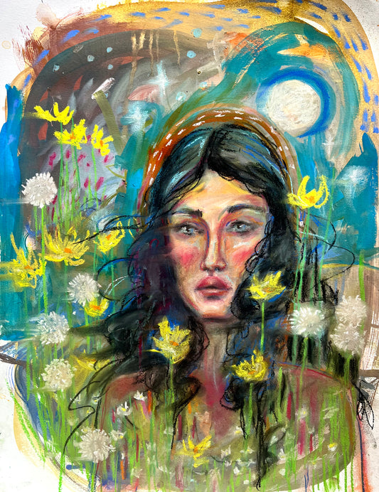 Pastel/mixed media piece: Dream Swept