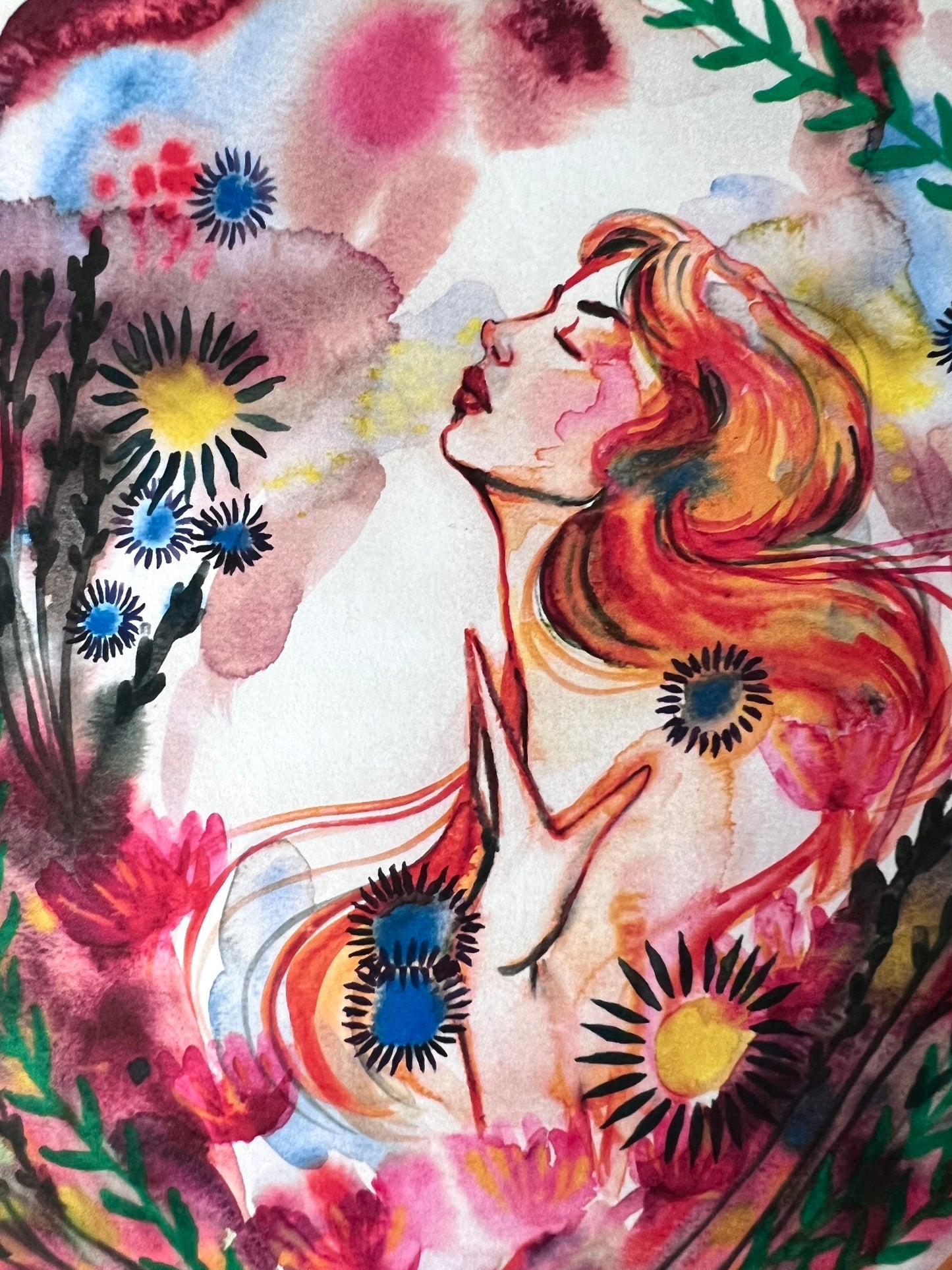 Original watercolor print: Breathe Of Life
