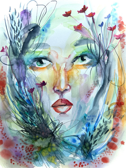 Original art 18x24 giclee print: To Become