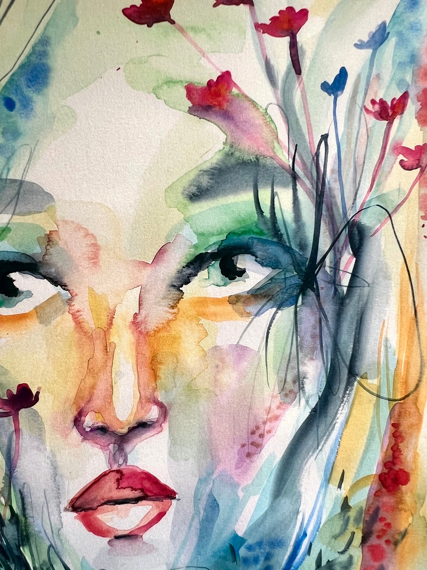 Original watercolor print: To Become