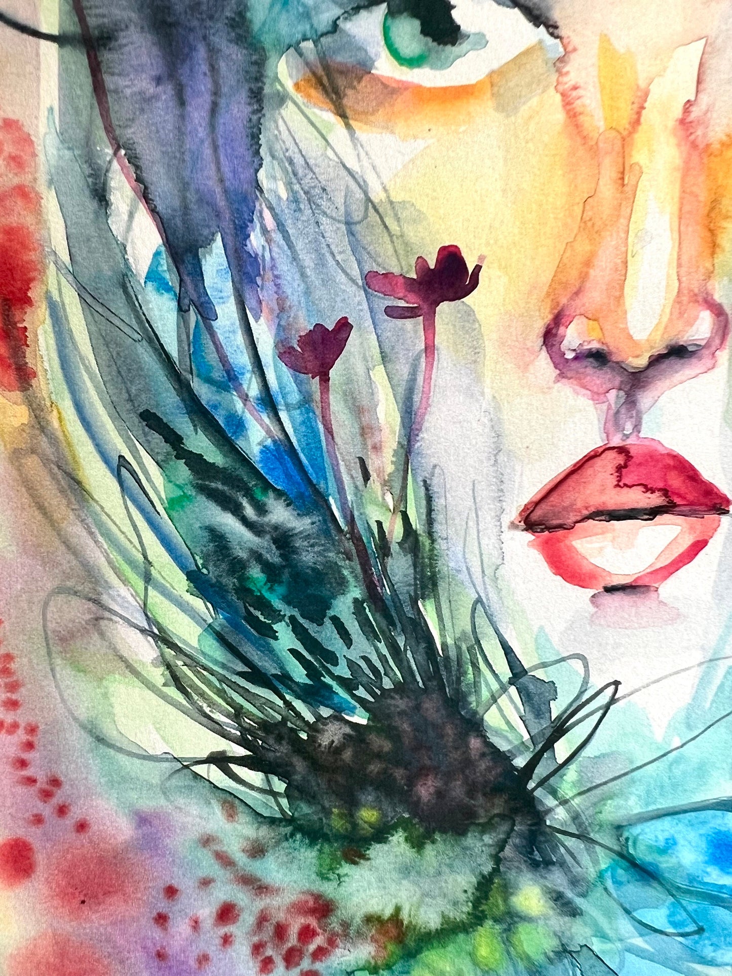 Original watercolor print: To Become