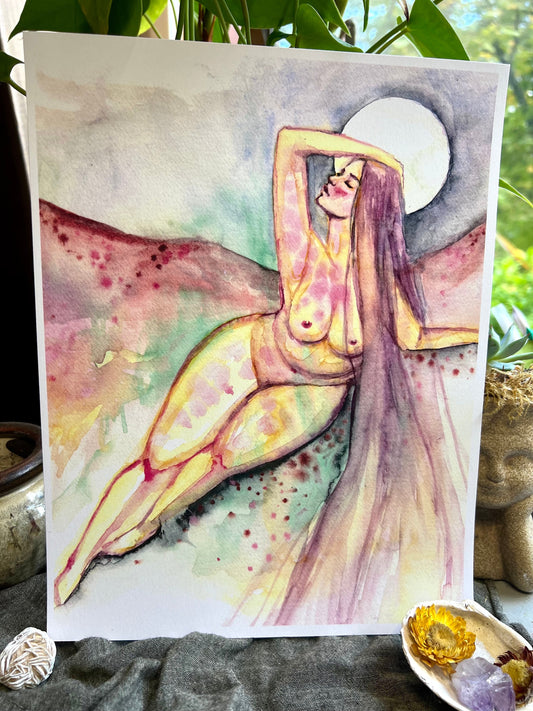 Original watercolor print: Soft Soul Gentle Heart