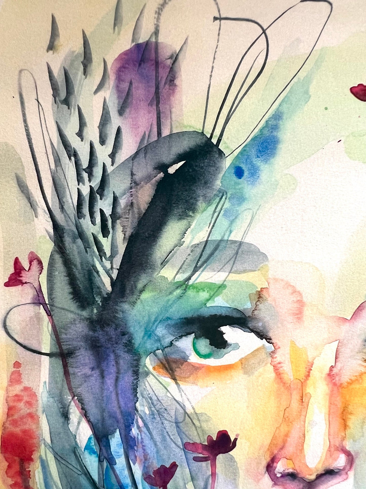 Original watercolor print: To Become