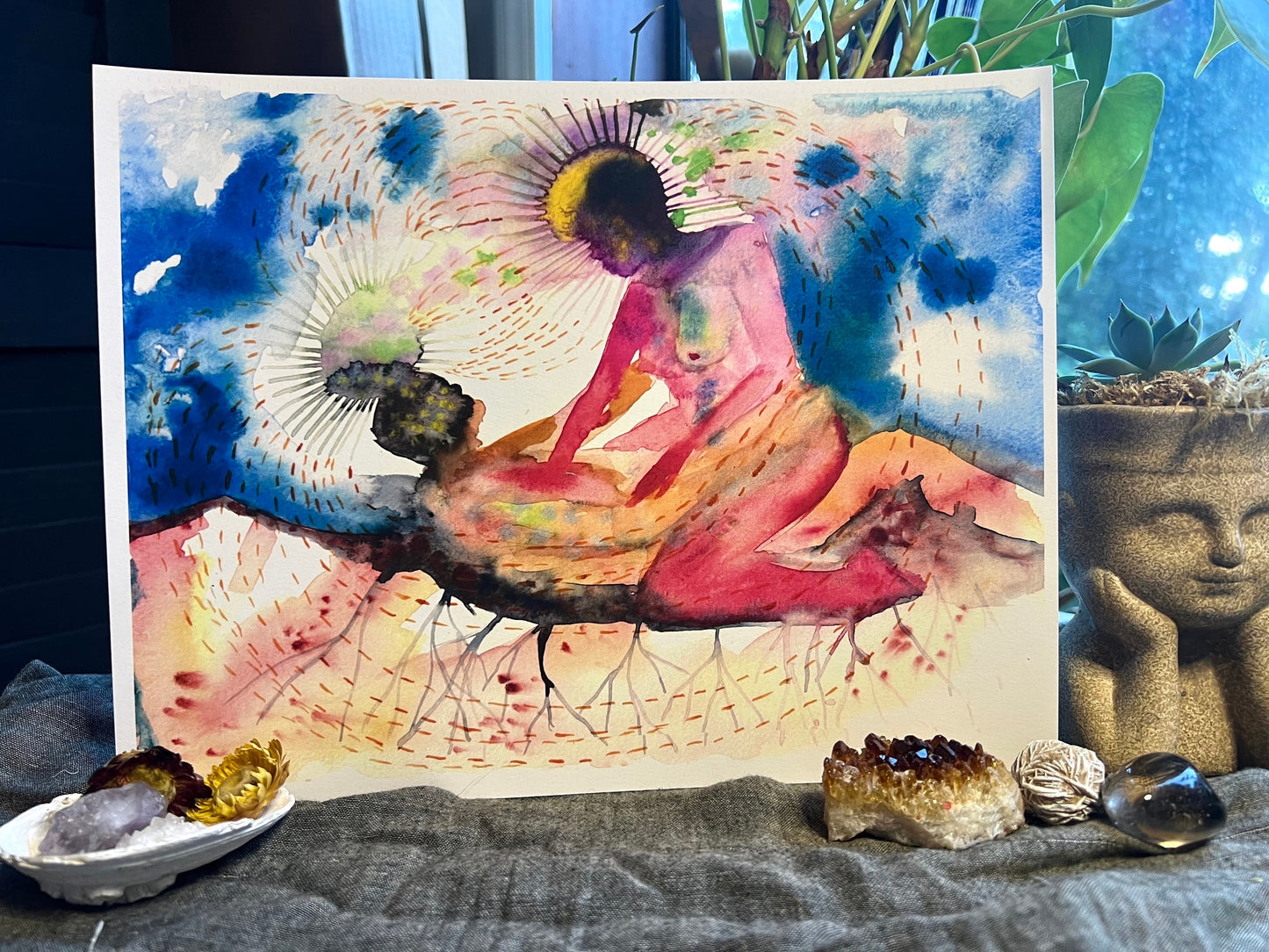 Original watercolor print: Meeting You