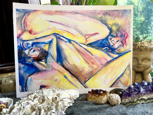 Original watercolor print: The Distance Between