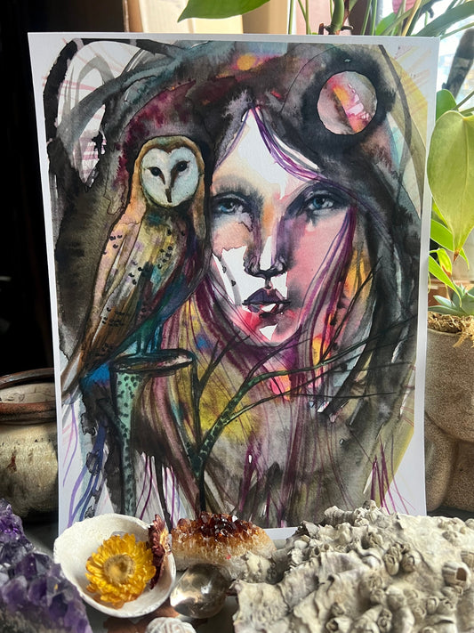 Original art print: Guided In The Night