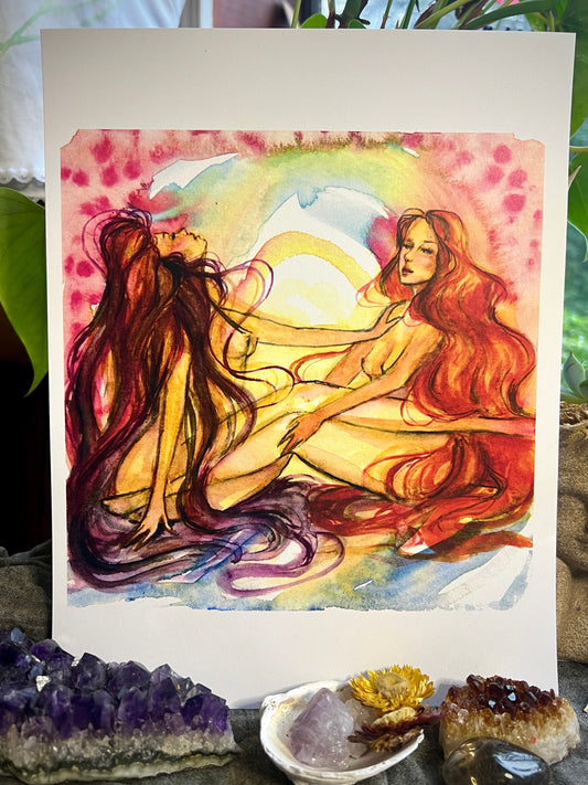Original art print: Meeting Gently