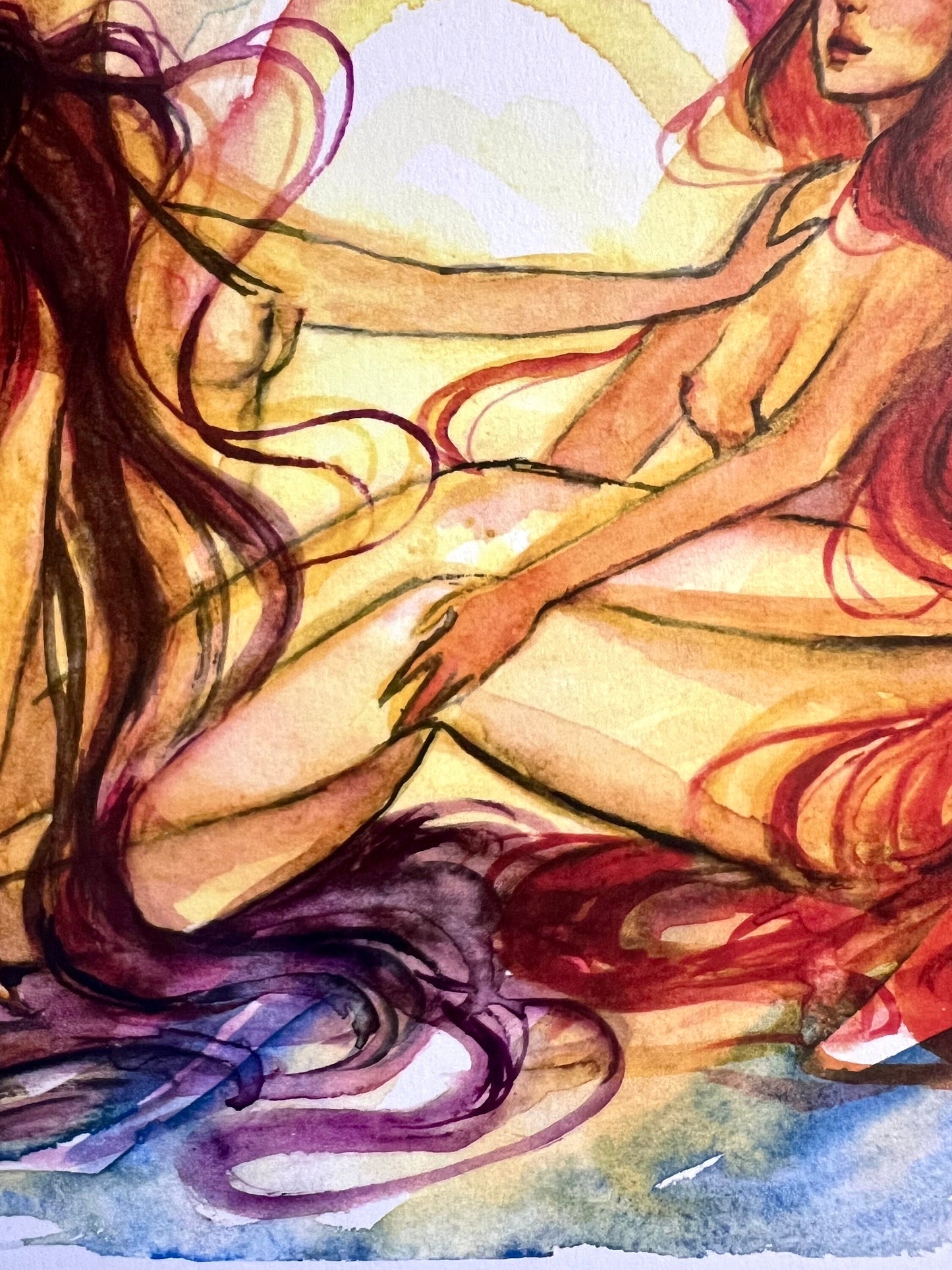 Original art print: Meeting Gently